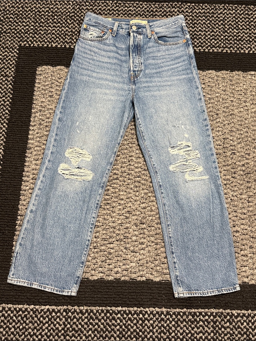 Levi’s Ribcage Straight Ankle Women’s Sz 27 Classic BIG E Y2K Casual High Waist